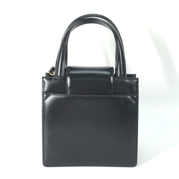 BVLGARI Bvlgari Logo 2-Way Bag Shoulder Handbag Leather Women's Black
